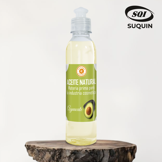Aceite Natural de Aguacate, materia prima cosmética de origen vegetal para cremas, jabones, lociones y productos para el cuidado de la piel y el cabello.