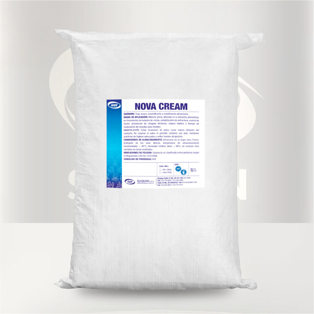 Nova Cream base cosmética para elaboración de cremas faciales, corporales y productos para el cuidado de la piel.