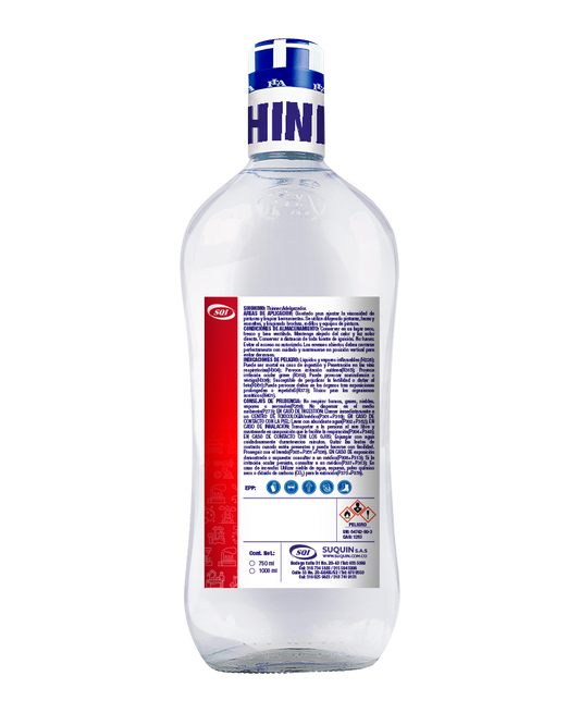 Thiner industrial de alta calidad para dilución de pinturas, limpieza de herramientas y aplicaciones químicas.