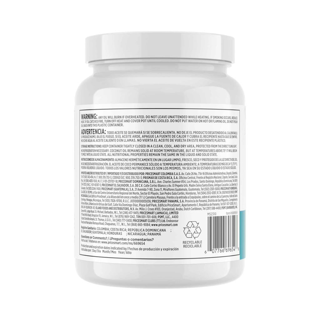 aceite de coco orgánico para consumo