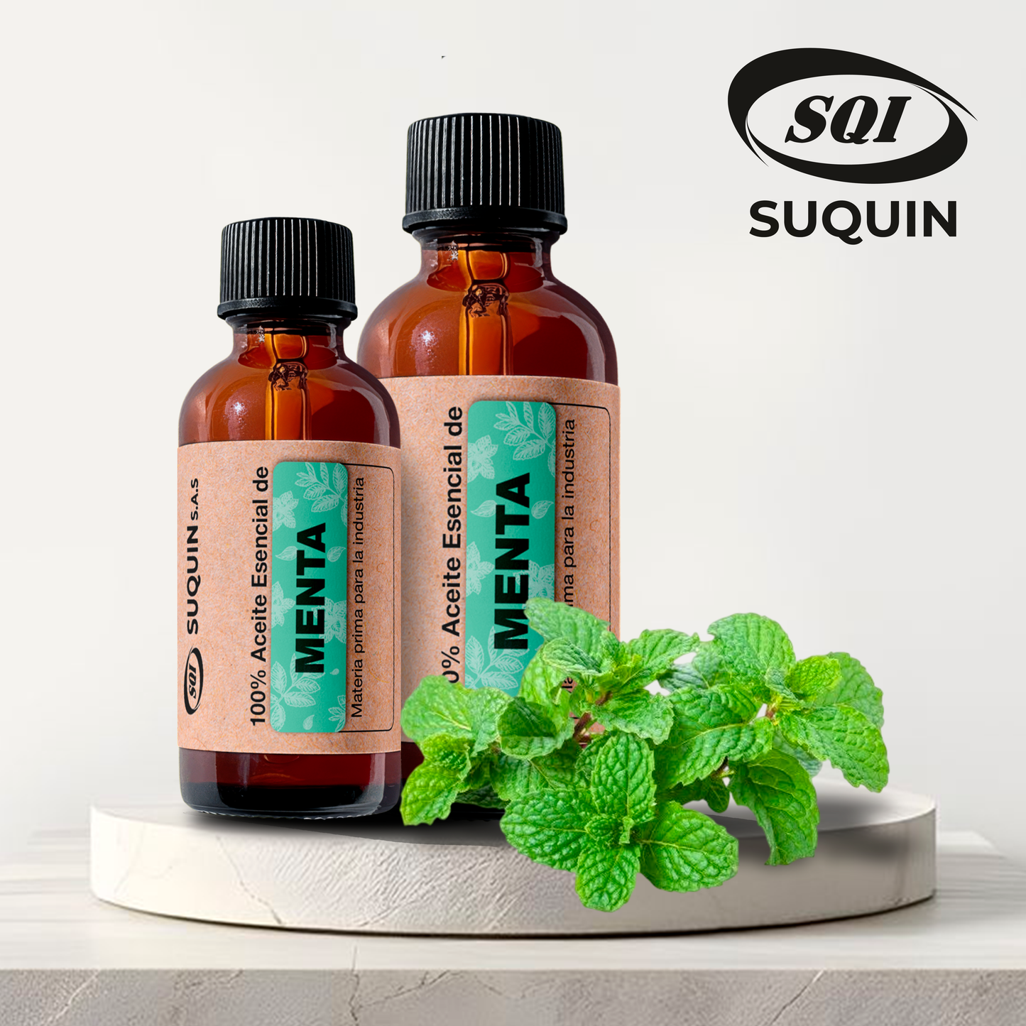 Aceite Esencial de Menta, materia prima cosmética para jabones, cremas, lociones, champús y productos de aromaterapia.