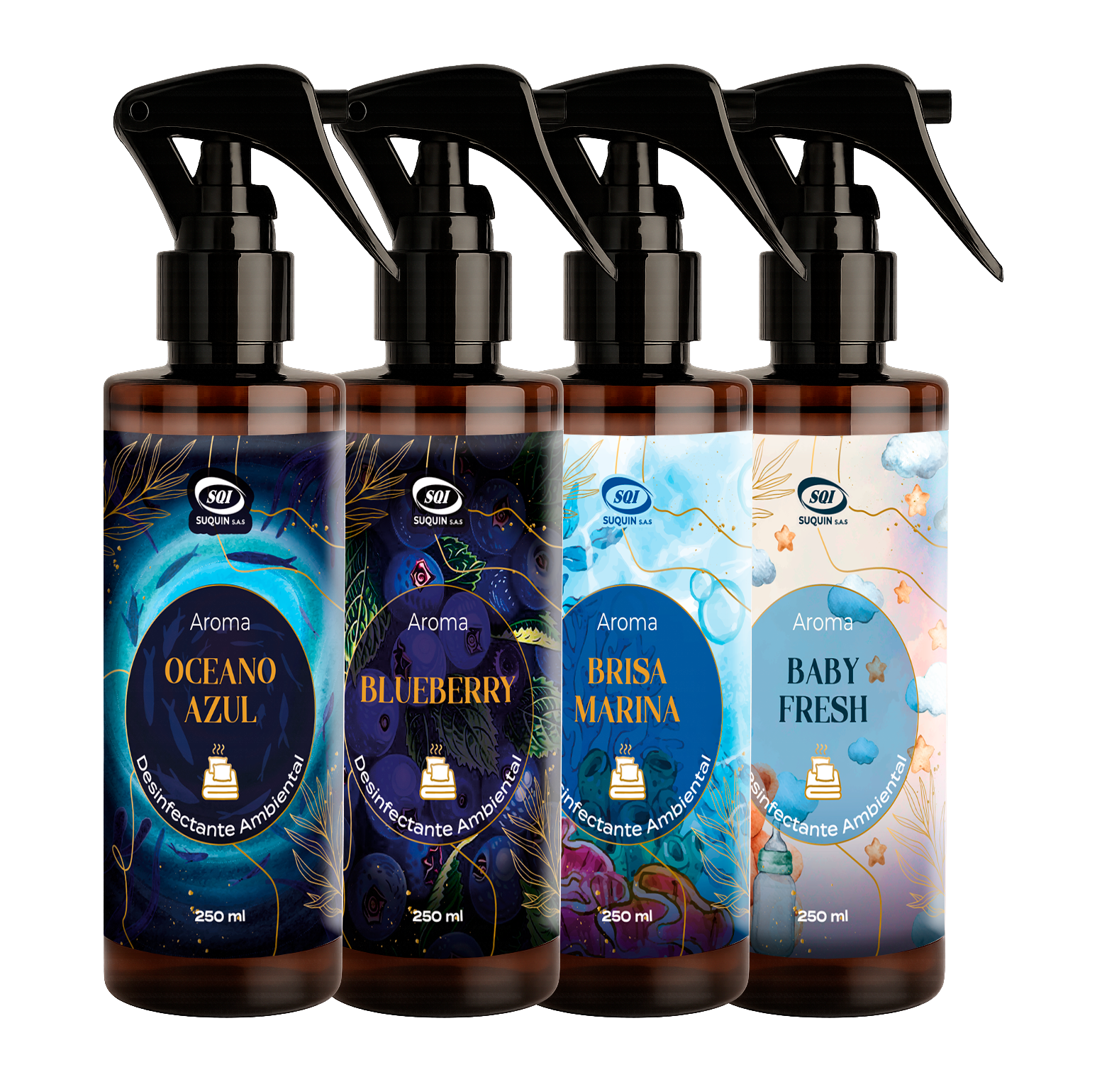 Ambientador desinfectante Suquin para el hogar, ideal para lencería, cortinas, toallas colchones y almohadas - Colombia