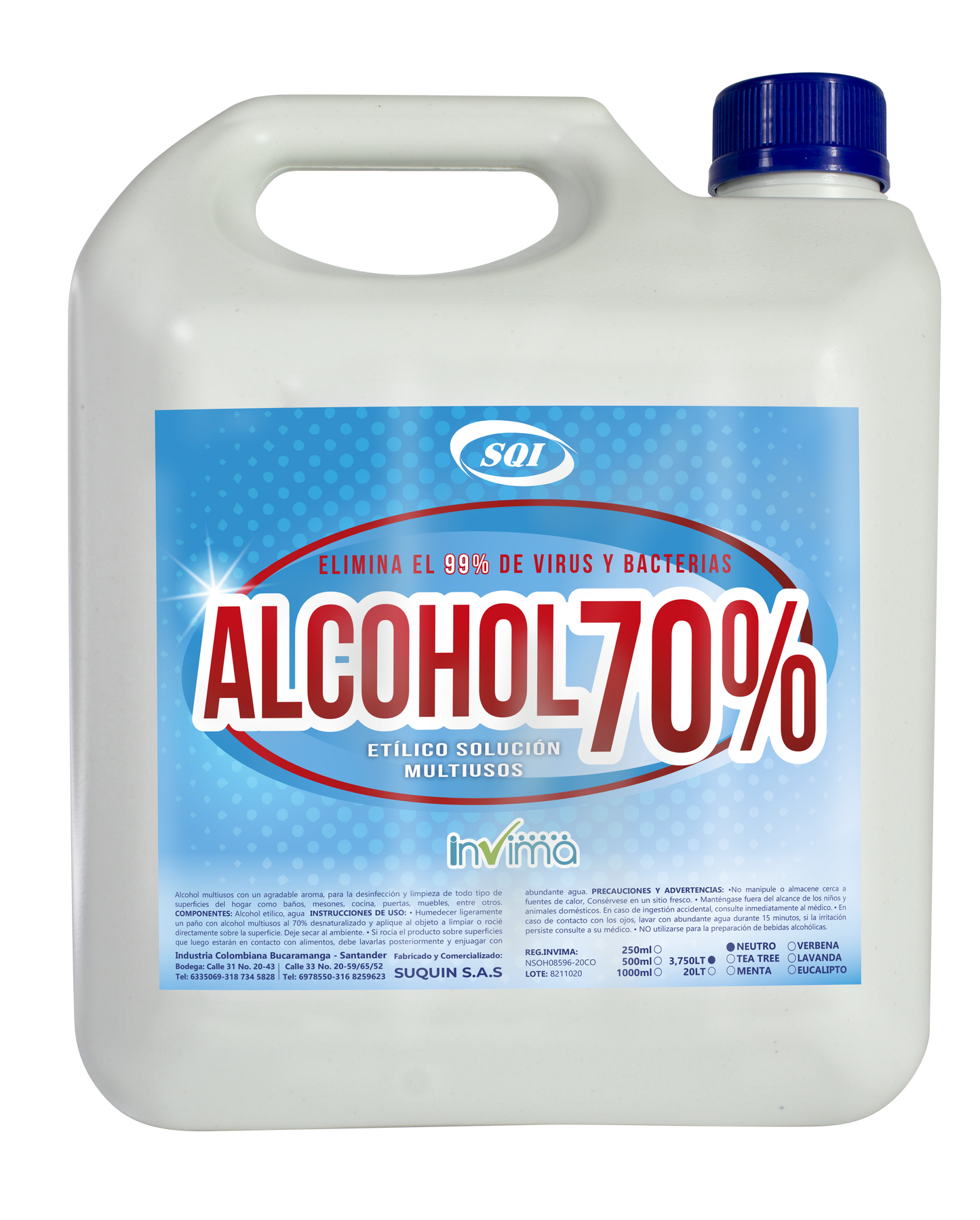 Alcohol Etílico Solución 70%