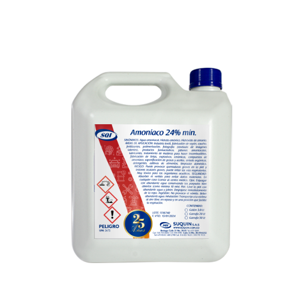 Amoniaco 24% mín Agua Amoniacal