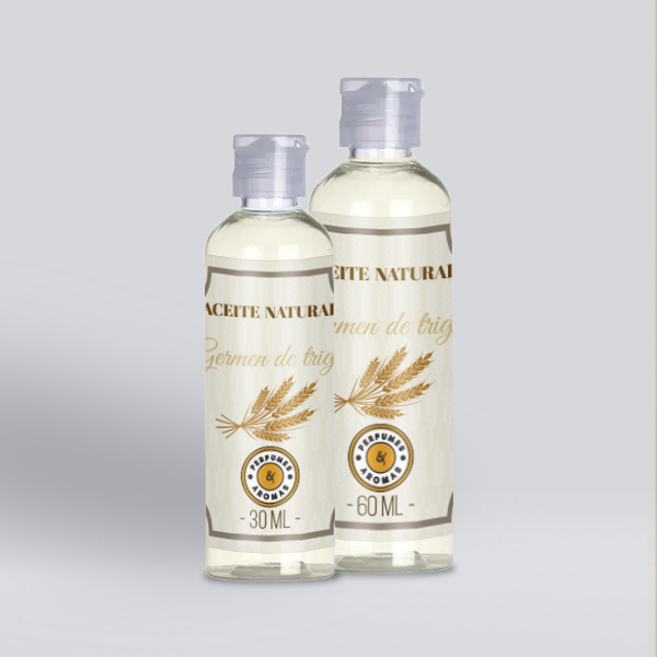Aceite Natural de Germen de Trigo, materia prima cosmética de origen vegetal para cremas, jabones, lociones y productos para el cuidado de la piel y el cabello.
