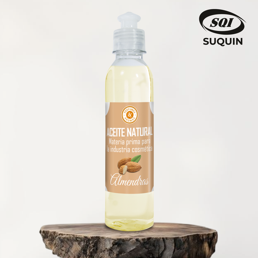 Aceite Natural de Almendras, materia prima cosmética de origen vegetal para cremas, jabones, lociones y productos para el cuidado de la piel y el cabello.
