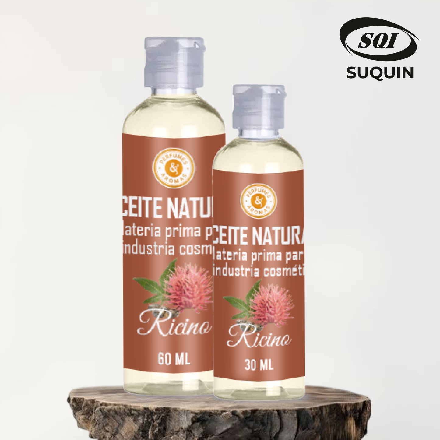 Aceite Natural de Ricino, materia prima cosmética de origen vegetal para cremas, jabones, lociones y productos para el cuidado del cabello y la piel.
