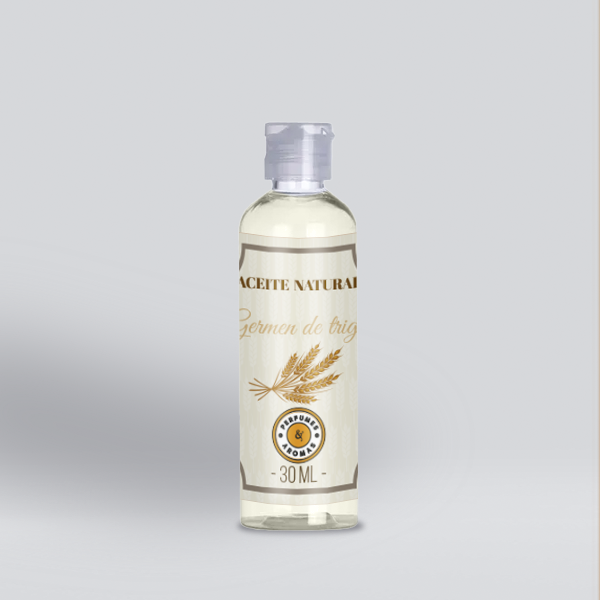 Aceite Natural de Germen de Trigo, materia prima cosmética de origen vegetal para cremas, jabones, lociones y productos para el cuidado de la piel y el cabello.
