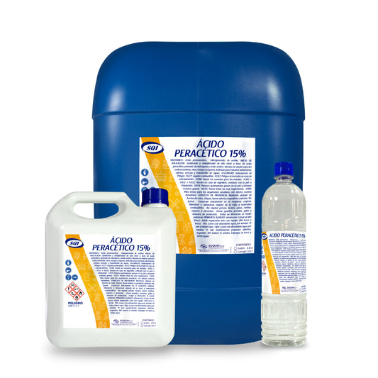 Este producto se destaca por su potente acción antimicrobiana contra bacterias, virus, hongos y esporas, lo que lo hace ideal para aplicaciones en la industria alimentaria, farmacéutica, agrícola y tratamiento de aguas.