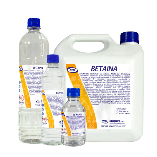 La Cocoamido Propil Betaína es un tensoactivo anfótero derivado del coco, ampliamente utilizado en productos de higiene personal como champús, jabones líquidos, geles de baño, limpiadores faciales y productos para bebés. Aporta espuma cremosa y suave, reduce la irritación causada por otros agentes limpiadores y mejora la viscosidad y textura de las fórmulas. 