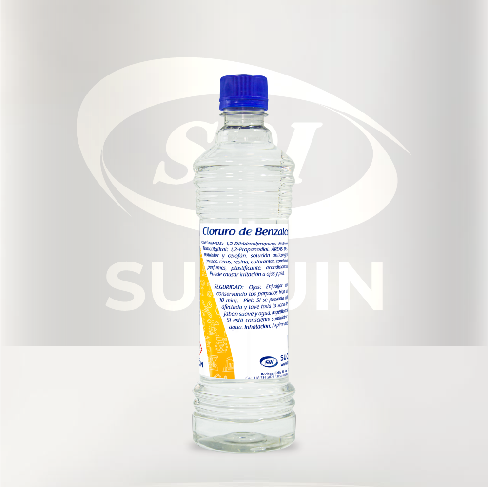 Cloruro de Benzalconio 50% (Amonio Cuaternario), desinfectante de amplio espectro para aplicaciones industriales, de limpieza y tratamiento de agua.