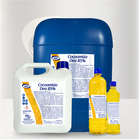 Cocoamida DEA, tensioactivo no iónico para la fabricación de champús, jabones líquidos, limpiadores faciales y productos cosméticos.
