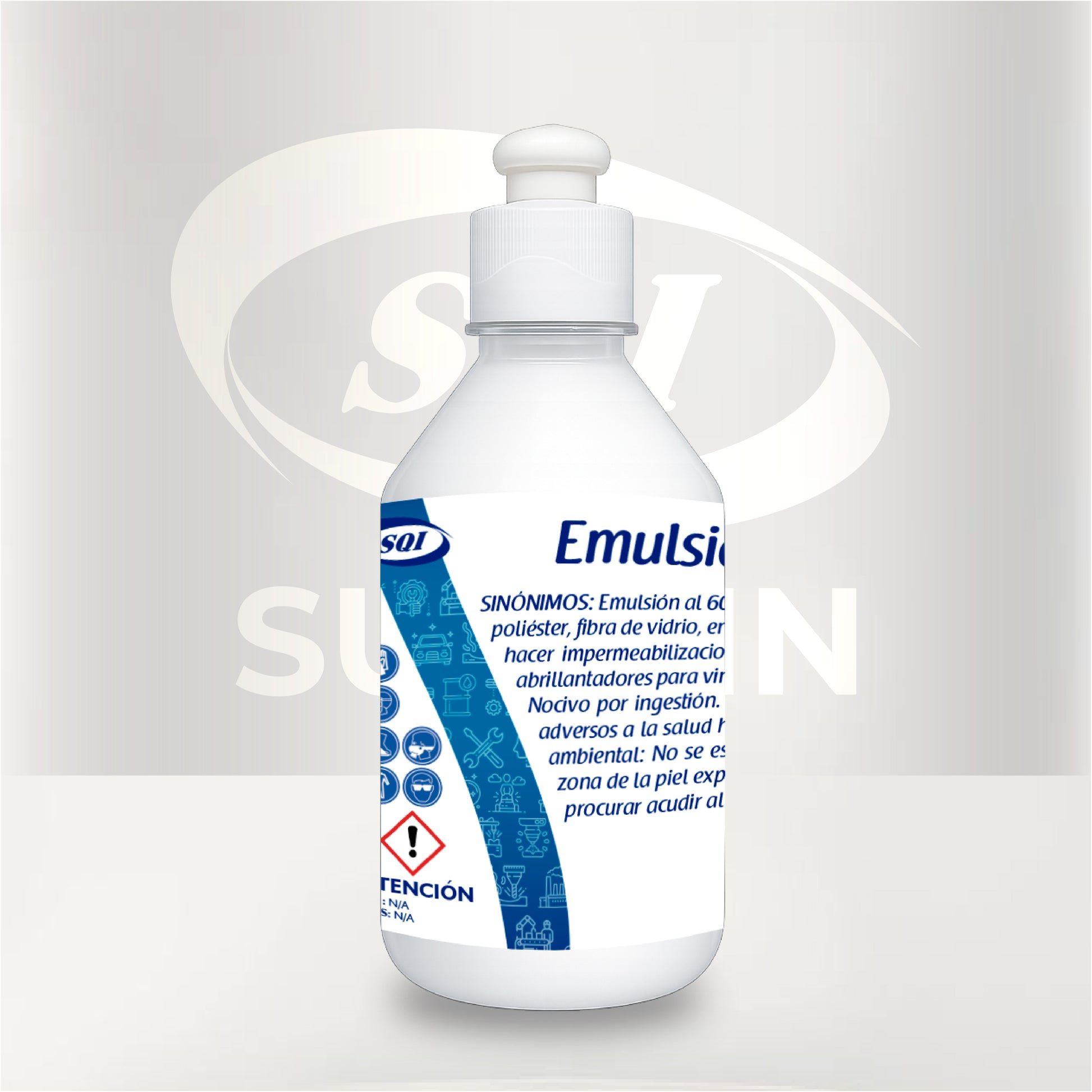Emulsión de Silicona 60%, materia prima para formulaciones industriales con propiedades lubricantes, protectoras y abrillantadoras.
