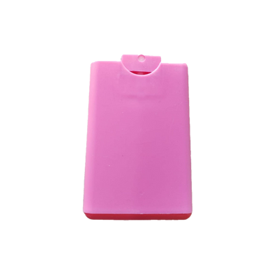 Envase perfumero tipo tarjeta, compacto y portátil, diseñado para almacenar y transportar pequeñas cantidades de perfume o fragancia.