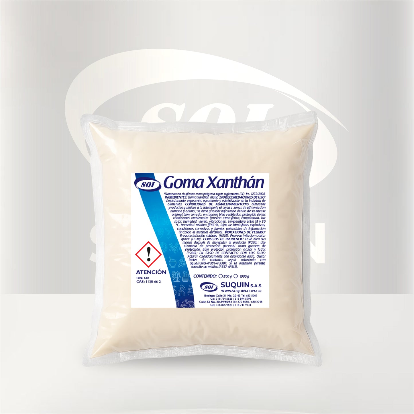 Goma Xantán de alta calidad, espesante y estabilizante para la industria alimentaria, cosmética e industrial.
