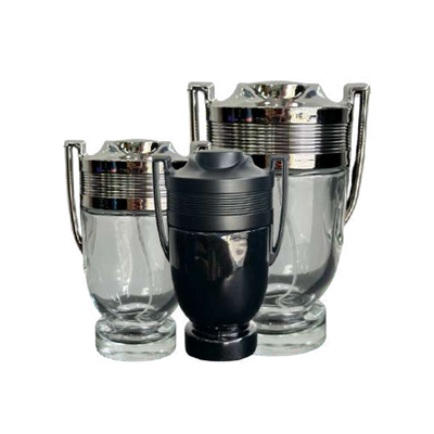 Envase referencia Invictus para perfumería, diseñado para el envasado y presentación de perfumes, fragancias y productos aromáticos compatibles.