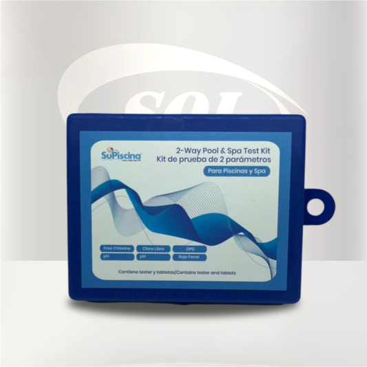 Kit comparador de prueba DPD con pastillas para análisis de cloro y control de calidad del agua.
