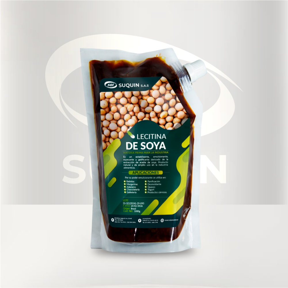 Lecitina de soya líquida CAS 8002-43-5 emulsionante natural para alimentos, chocolates, panificación y formulaciones industriales.

