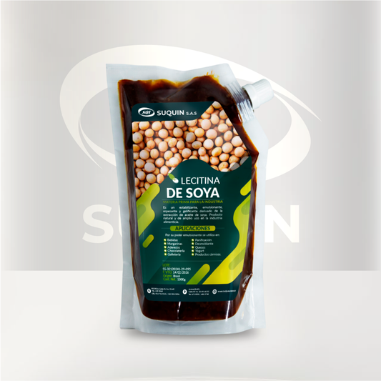 Lecitina de soya líquida CAS 8002-43-5 emulsionante natural para alimentos, chocolates, panificación y formulaciones industriales.
