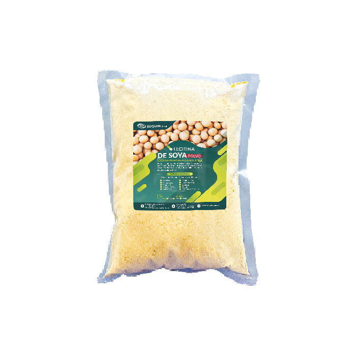 Lecitina de soya en polvo CAS 8002-43-5 emulsionante natural para alimentos, suplementos y formulaciones industriales.
