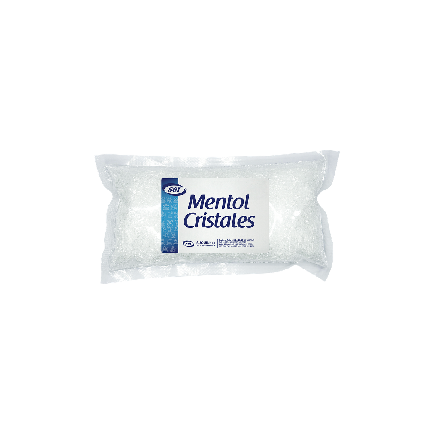 Mentol cristal 99% CAS 2216-51-5 materia prima para cosméticos, productos farmacéuticos y alimenticios.
