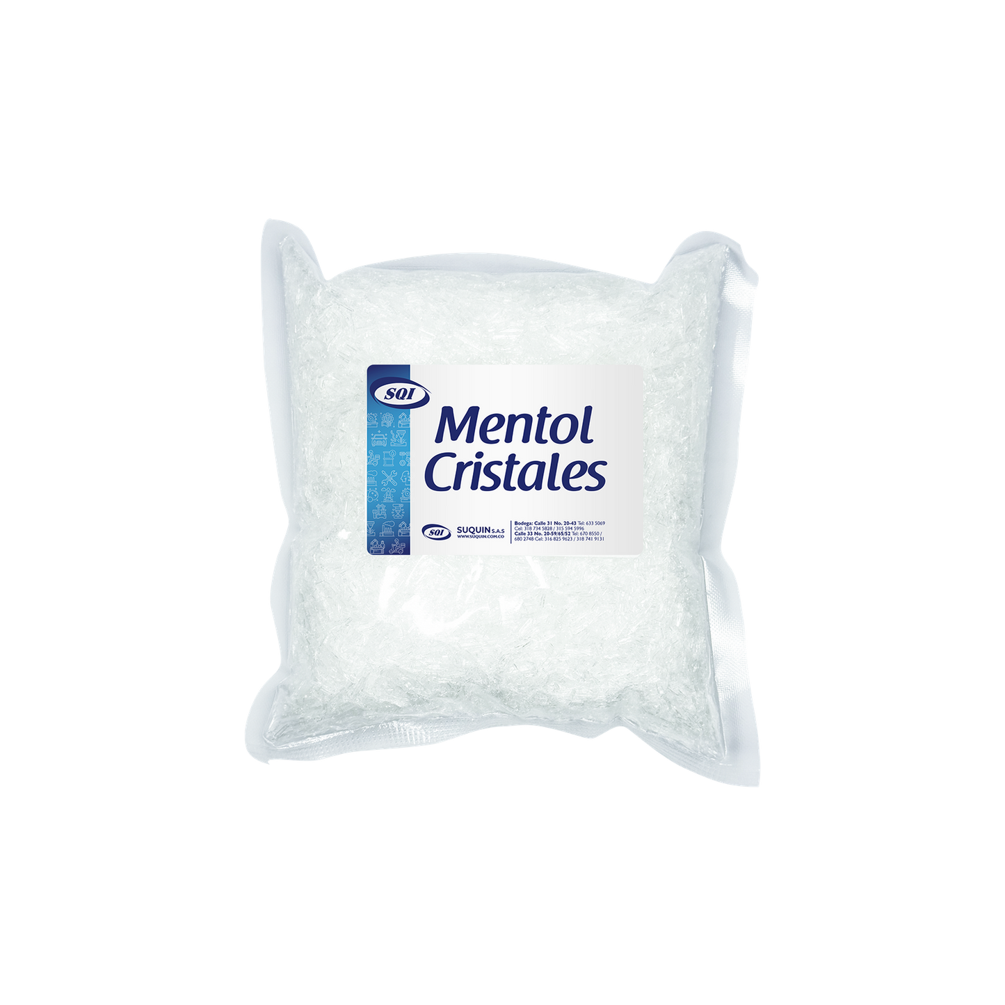 Mentol cristal 99% CAS 2216-51-5 materia prima para cosméticos, productos farmacéuticos y alimenticios.
