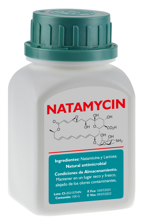 Natamicina CAS 7681-93-8 conservante alimentario E235 para control de mohos y levaduras en alimentos.
