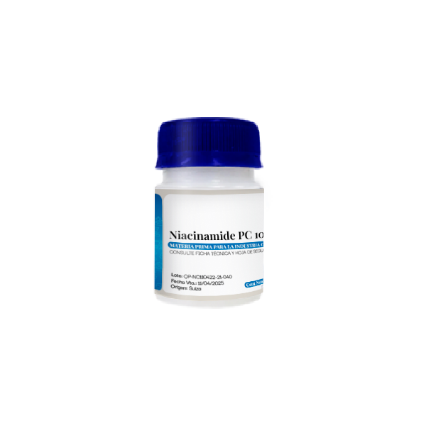 Niacinamida vitamina B3 CAS 98-92-0 para formulación de sérums, cremas y productos para el cuidado de la piel.
