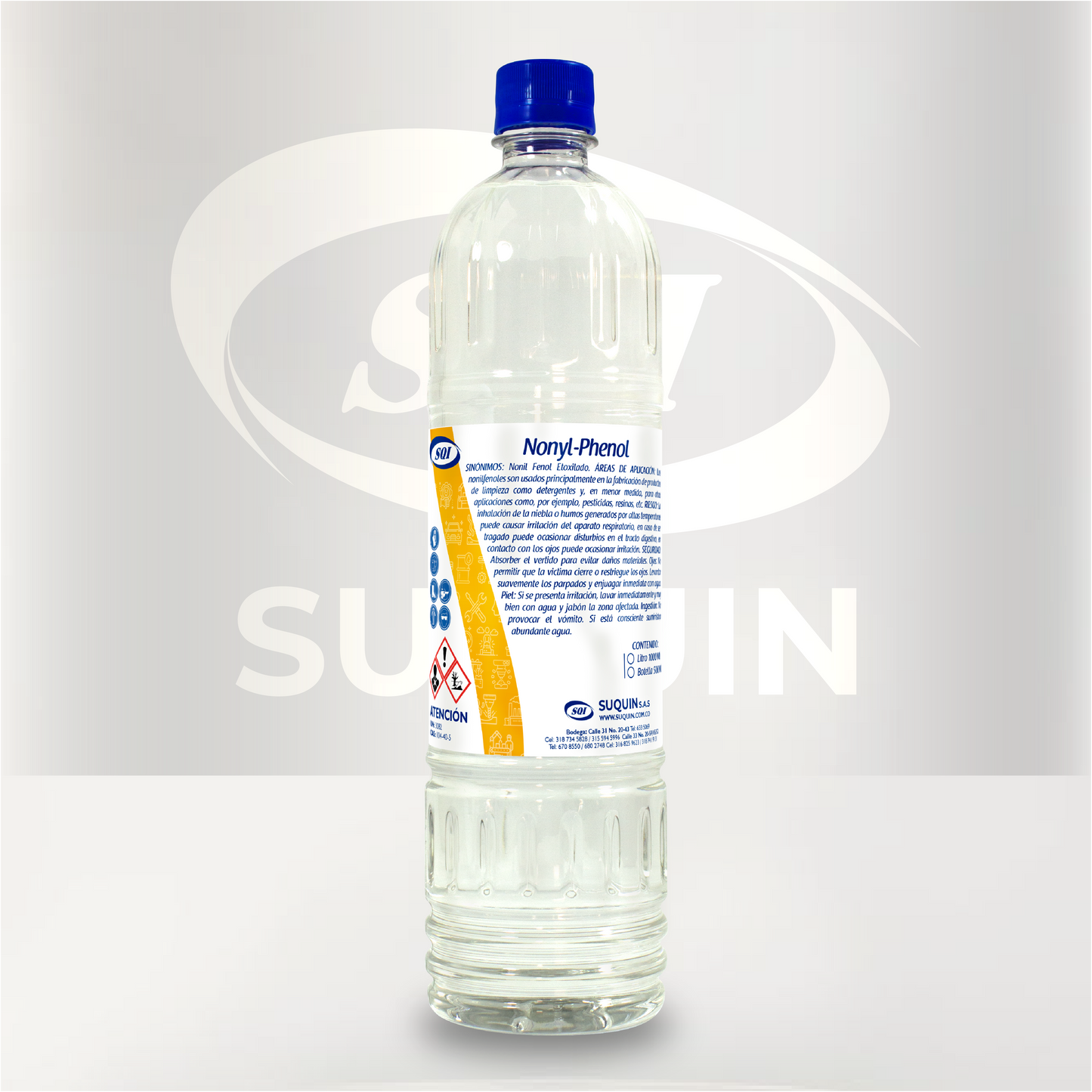 Disolvente Nonylphenol, materia prima química utilizada como solvente y auxiliar en aplicaciones industriales.
