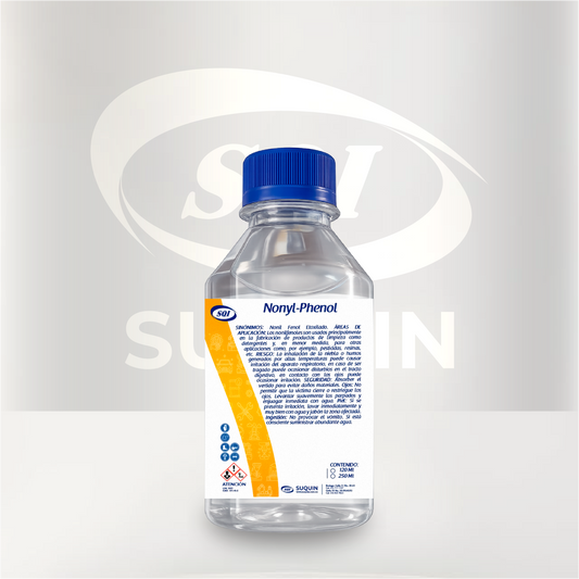 Disolvente Nonylphenol, materia prima química utilizada como solvente y auxiliar en aplicaciones industriales.
