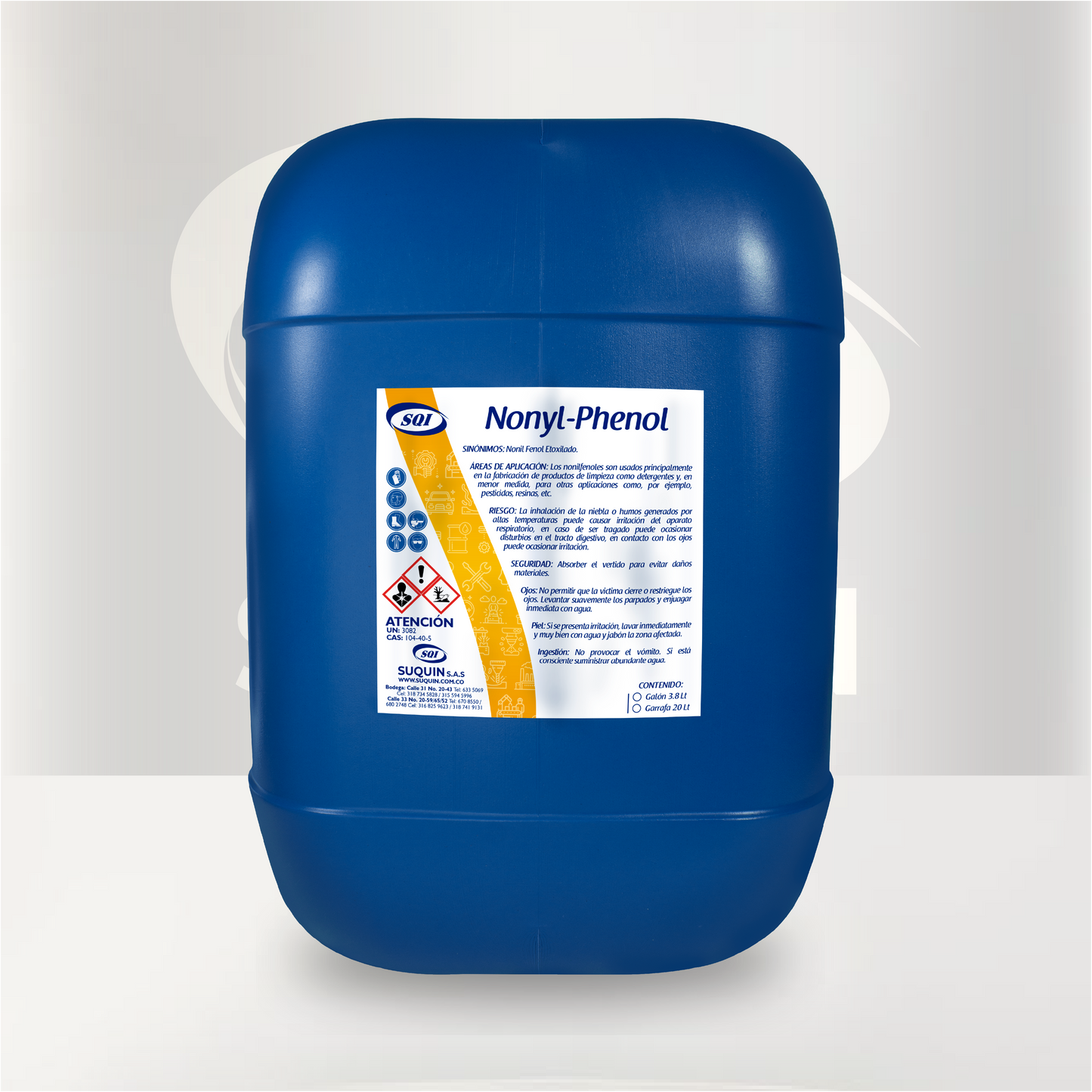 Disolvente Nonylphenol, materia prima química utilizada como solvente y auxiliar en aplicaciones industriales.
