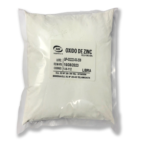 Óxido de Zinc Sello Oro 99% CAS 1314-13-2 para cosmética, farmacia, caucho, pinturas y aplicaciones industriales.
