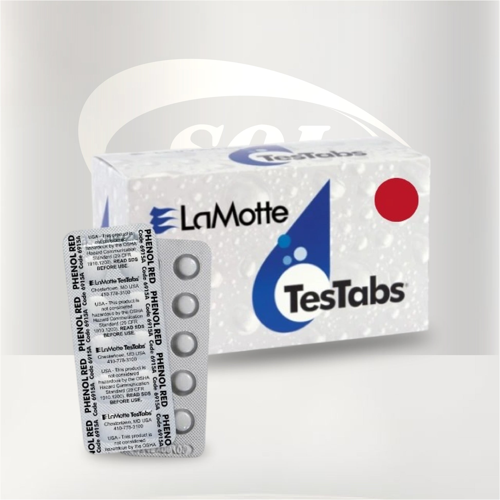 Pastillas Rojo Phenol para la medición rápida y precisa del pH en agua. Ideales para laboratorios, piscinas y sistemas de tratamiento de agua.
