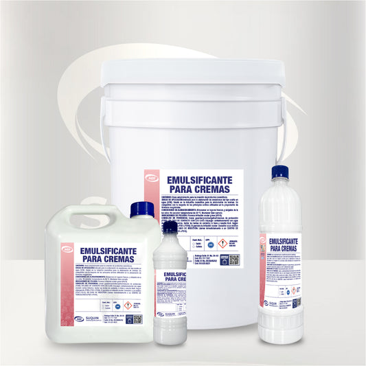 Emulsificante para Cremas utilizado como materia prima cosmética para unir fases acuosas y oleosas en la elaboración de cremas, lociones y emulsiones.