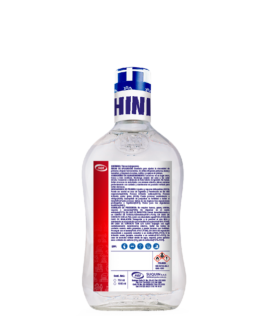 Thiner industrial de alta calidad para dilución de pinturas, limpieza de herramientas y aplicaciones químicas.
