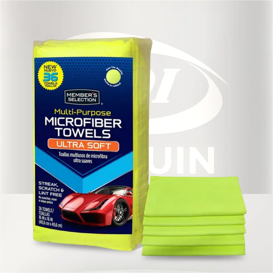 Toalla de microfibra de alta absorción para limpieza, secado y pulido de todo tipo de superficies.

