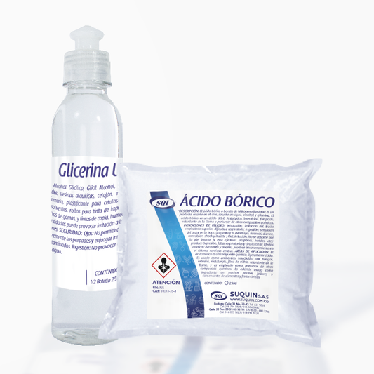 Cebo para cucarachas con ácido bórico y glicerina USP, ideal para el control de plagas en hogares y establecimientos.
