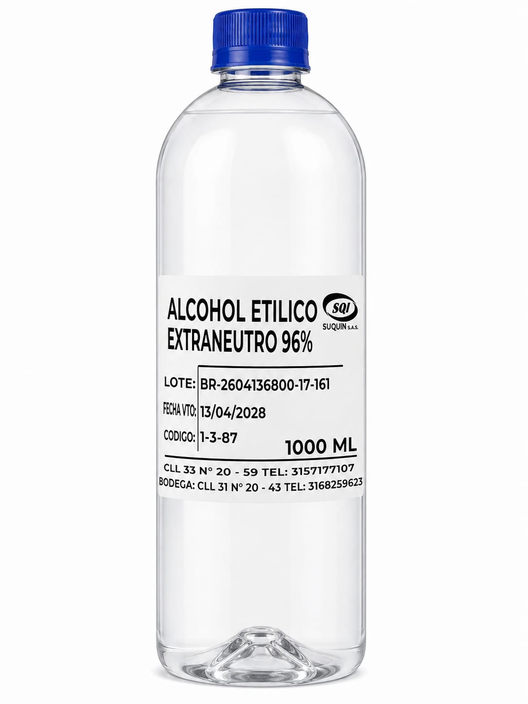 Alcohol Etílico Extra Neutro 96% USP
