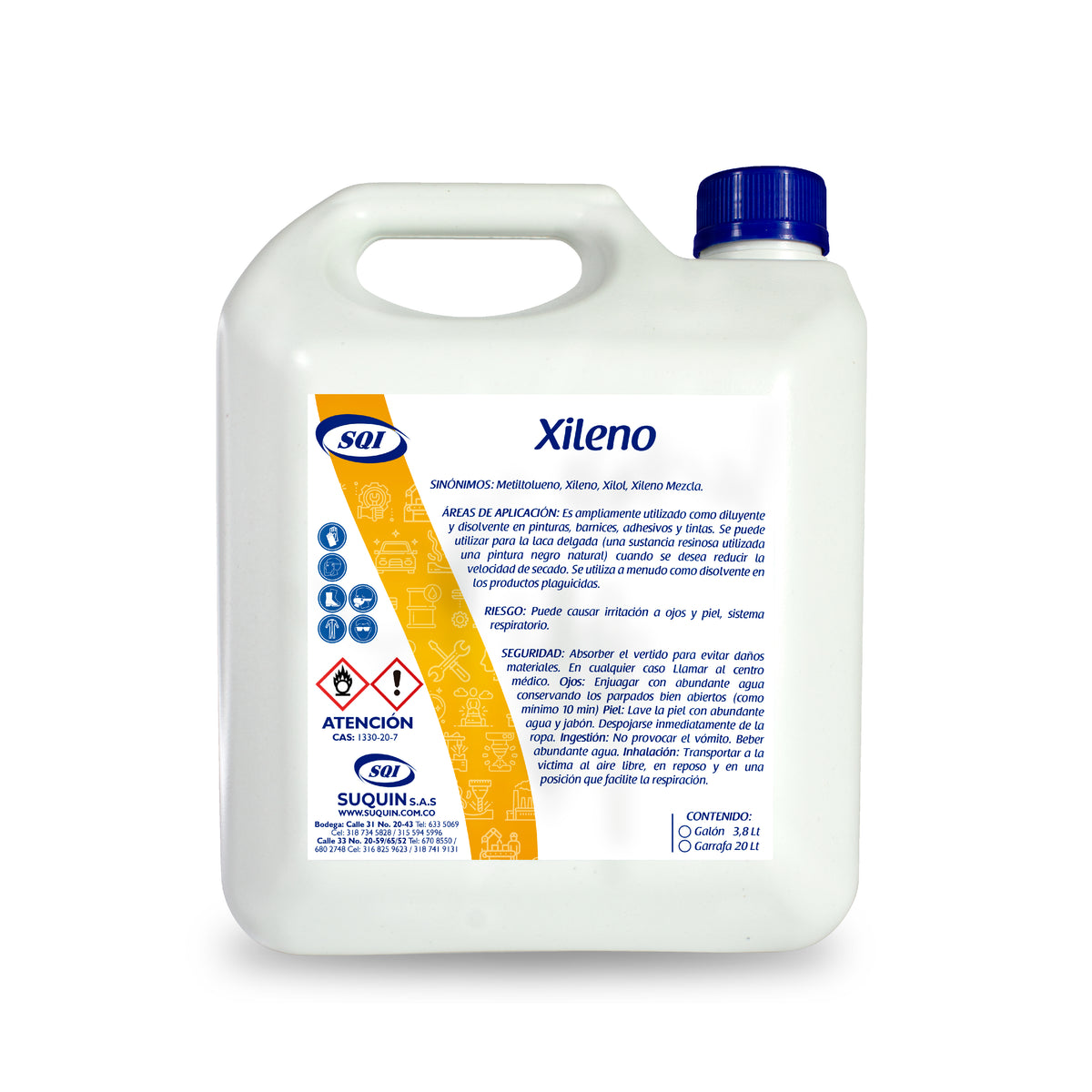 El xileno es un solvente aromático versátil y de alta pureza, ampliamente utilizado en industrias como la pintura, adhesivos, tintas, limpieza industrial, fabricación de resinas, cauchos y productos químicos.