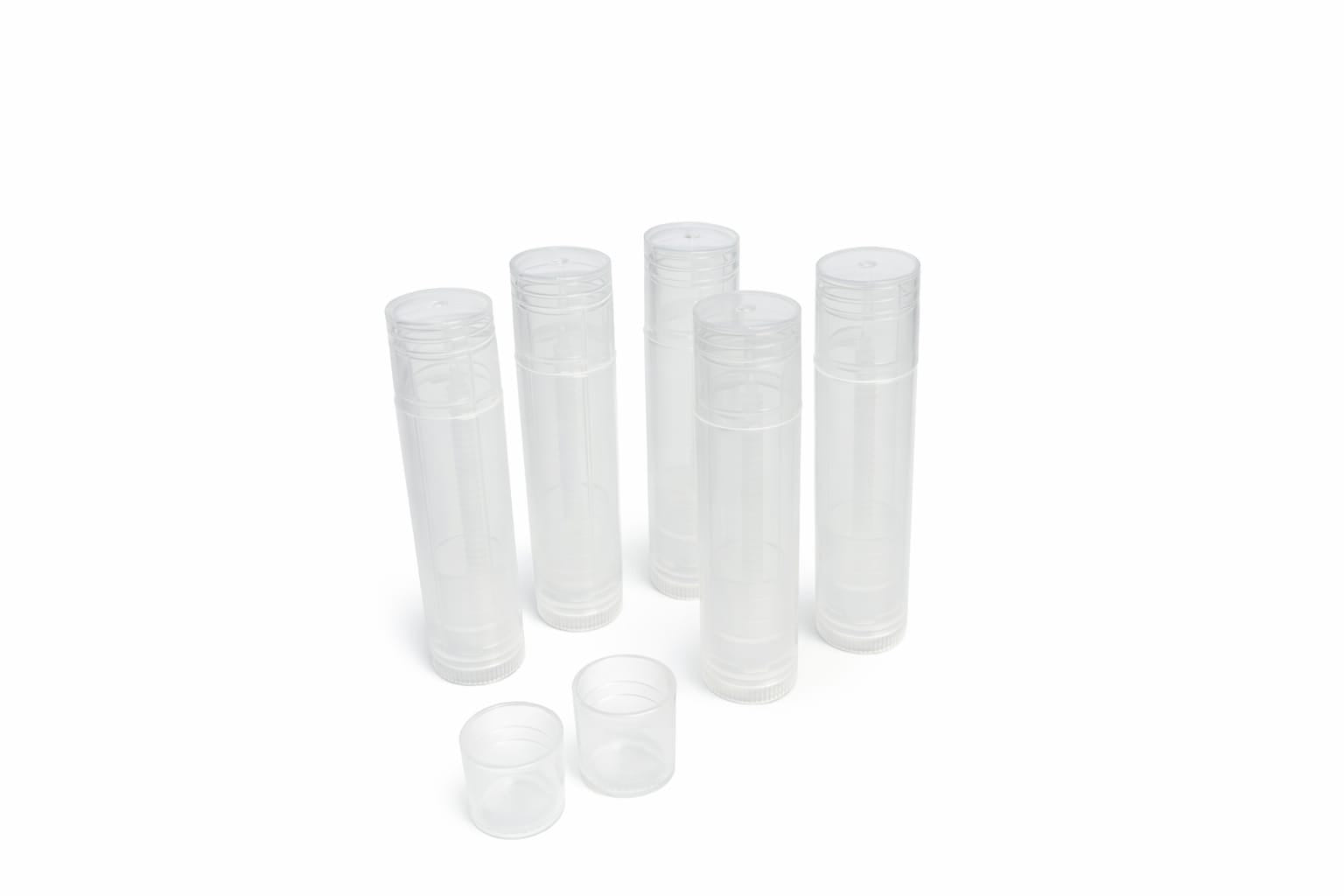 Envase para labial con capacidad de 10 ml y tapa, diseñado para el envasado, almacenamiento y presentación de productos cosméticos compatibles.