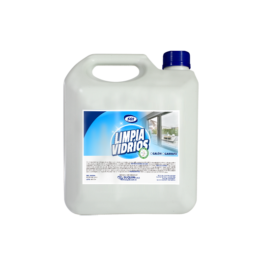Limpia vidrios para ventanas, espejos y superficies de vidrio con acabado brillante y sin marcas.
