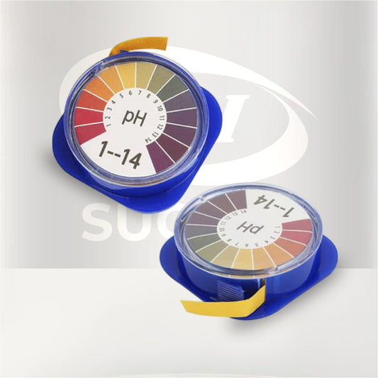 El papel indicador de PH proporciona un método fácil y rápido de determinación del pH de una solución mediante un sólo cambio de color que puede compararse con la tabla de PH proporcionada en intervalos de 1 PH Rango 1-14.