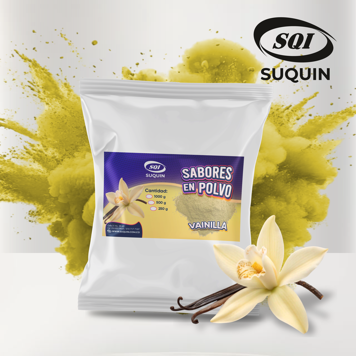 Sabores en polvo para bebidas instantáneas, panadería, repostería, confitería, helados, productos lácteos y formulaciones alimentarias.